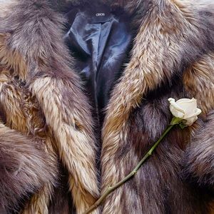 ASOS size 4 faux fur coat